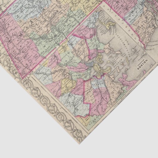 Massachusetts en Rhode Island 2 Tissuepapier (Detail)