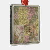 Massachusetts en Rhode Island Metalen Ornament (Rechts)