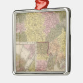 Massachusetts en Rhode Island Metalen Ornament (Links)