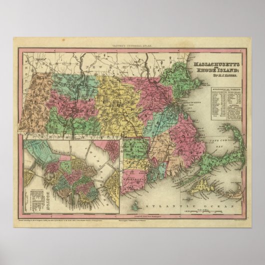 Massachusetts en Rhode Island Poster (Voorkant)