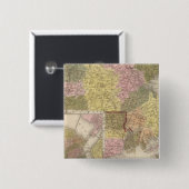 Massachusetts en Rhode Island Vierkante Button 5,1 Cm (Voorkant /achterkant)