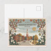 Massachusetts Erfgoed Briefkaart (Voorkant / Achterkant)