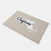 Massachusetts Familie Monogram Staat Deurmat (Schuin)