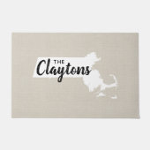 Massachusetts Familie Monogram Staat Deurmat (Voorkant)