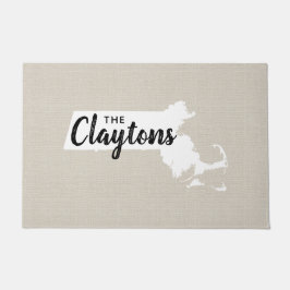 Massachusetts Familie Monogram Staat Deurmat