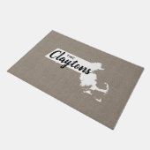 Massachusetts Familie Monogram Staat Deurmat (Schuin)