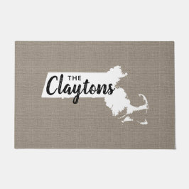 Massachusetts Familie Monogram Staat Deurmat