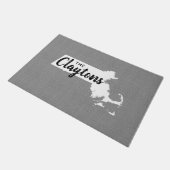 Massachusetts Familie Monogram Staat Deurmat (Schuin)