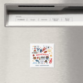 Massachusetts Family Trip Keepsake Custom Magneet (Insitu (Vaatwasser))