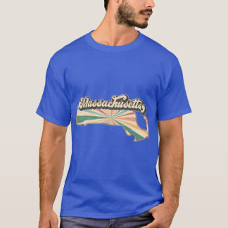 Massachusetts Fan Retro Staat T-shirt