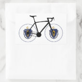 Massachusetts Flag Cycling Rechthoekige Sticker (Tas)