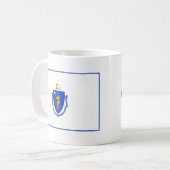Massachusetts Flag + Kaart Mok (Voorkant links)