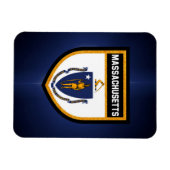 Massachusetts Flag Magneet (Horizontaal)