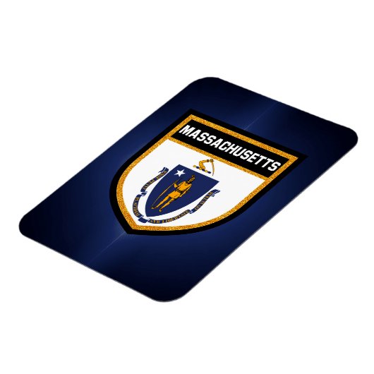 Massachusetts Flag Magneet (Linkerzijde)