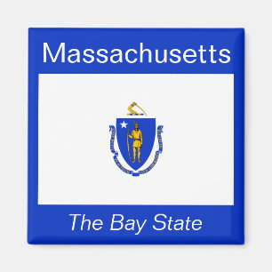 Massachusetts Flag Magnet