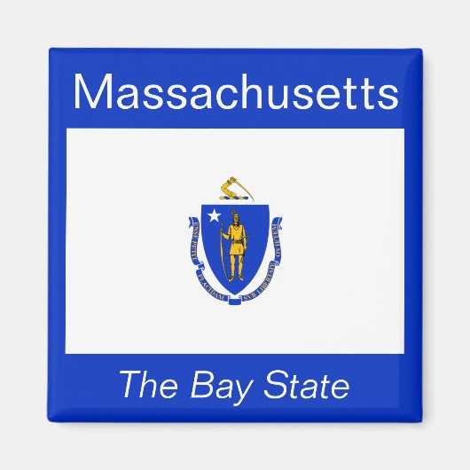 Massachusetts Flag Magnet (Voorkant)