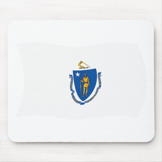 Massachusetts Flag Mousepad Muismat (Voorkant)