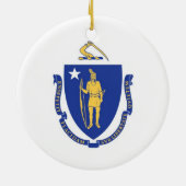 Massachusetts Flag Ornament (Achterkant)