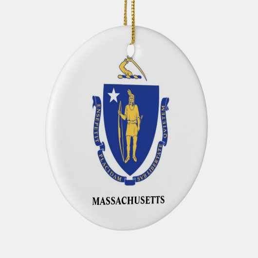 Massachusetts Flag Ornament (MA) (Rechts)