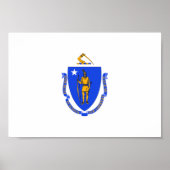 Massachusetts Flag Poster (Voorkant)