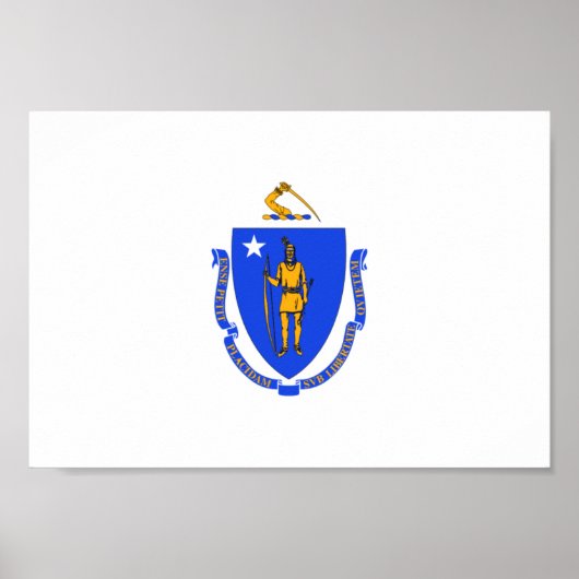 Massachusetts Flag Poster (Voorkant)