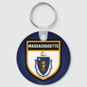 Massachusetts Flag Sleutelhanger (Voorkant)