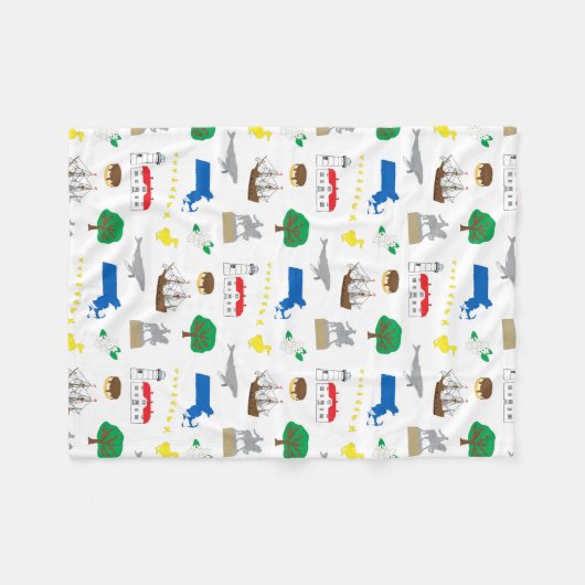 Massachusetts fleece deken (Voorkant (Horizontaal))