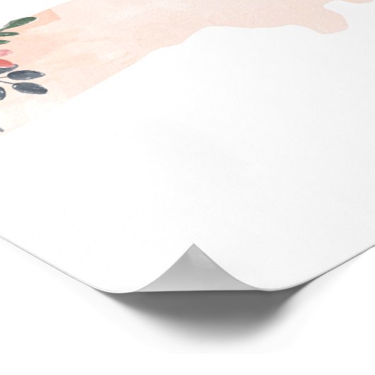 Massachusetts Floral Waterverf State Poster (Hoek)