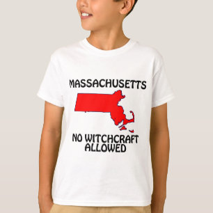 Massachusetts - Geen hekserij toegestaan T-shirt