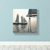 Massachusetts, Gloucester, Schooner Festival 2 Canvas Afdruk (Insitu (Houten vloer))