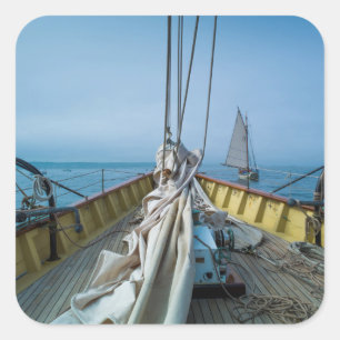 Massachusetts, Gloucester, Schooner Festival 3 Vierkante Sticker