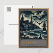 Massachusetts | Gotische kunst Briefkaart (Voorkant / Achterkant)