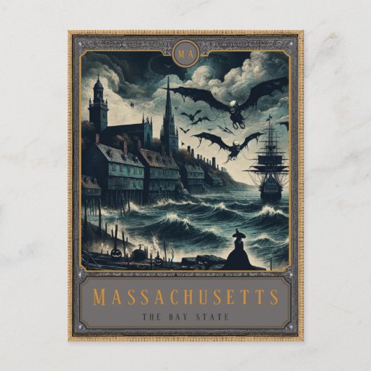 Massachusetts | Gotische kunst Briefkaart (Voorkant)
