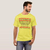Massachusetts Grappig T-shirt (Voorkant volledig)