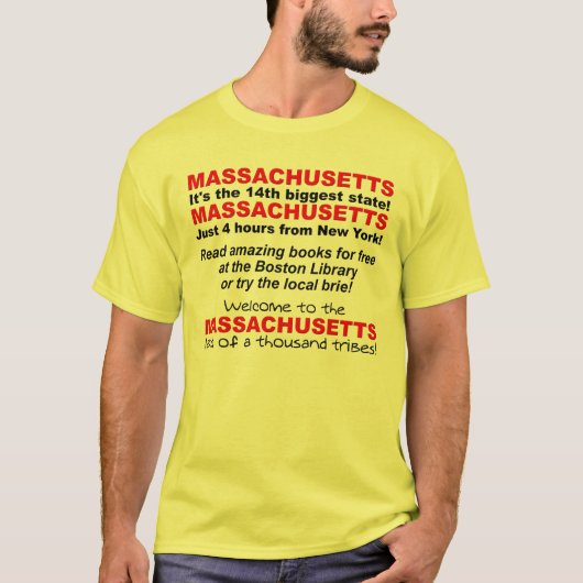 Massachusetts Grappig T-shirt (Voorkant)