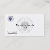 Massachusetts Great Seal Visitekaartje (Voorkant)