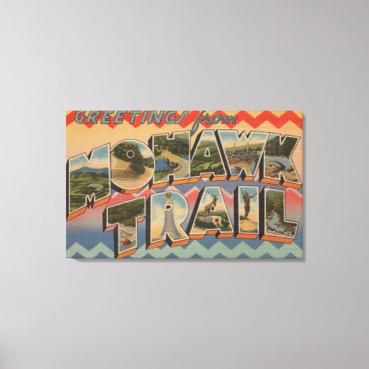 Massachusetts - Groeten van Mohawk Trail 2 Canvas Afdruk (Voorkant)