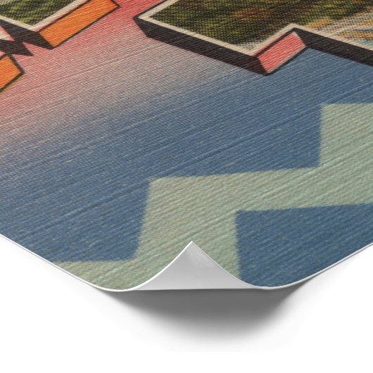 Massachusetts - Groeten van Mohawk Trail 2 Poster (Hoek)