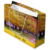 Massachusetts Herfst gebladerte Groot Cadeauzakje (Voorkant Gekanteld)