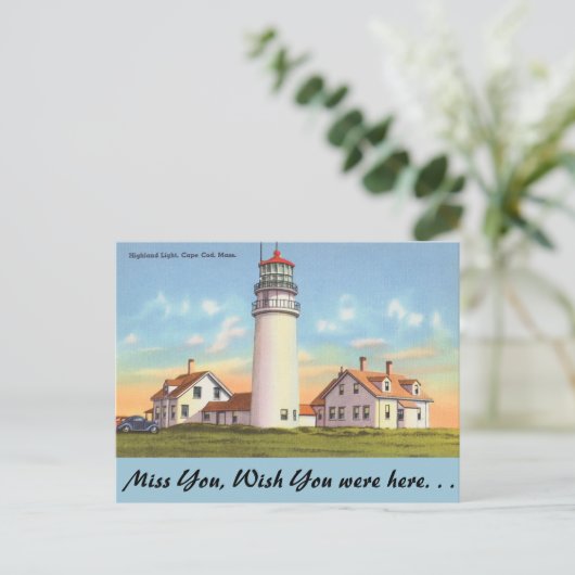Massachusetts, Highland Light, Cape Cod Briefkaart (Staand voorkant)