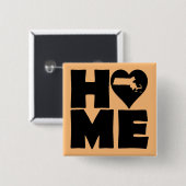 Massachusetts Home Heart State Button Badge Pin (Voorkant /achterkant)