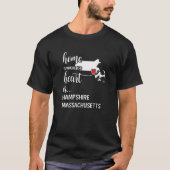 Massachusetts Home is waar het hart is Hampshire T-shirt (Voorkant)