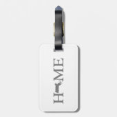 Massachusetts Home Map in vorm Word Art Bagagelabel (Achterkant verticaal)