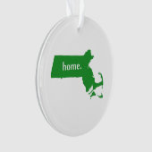Massachusetts Home State Green Ornament (voorkant)