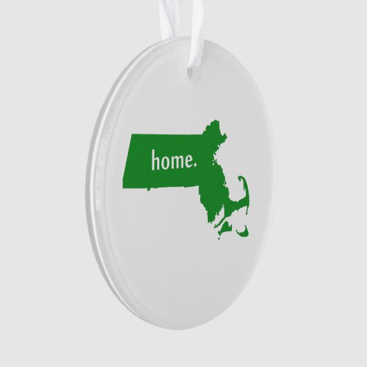 Massachusetts Home State Green Ornament (voorkant)