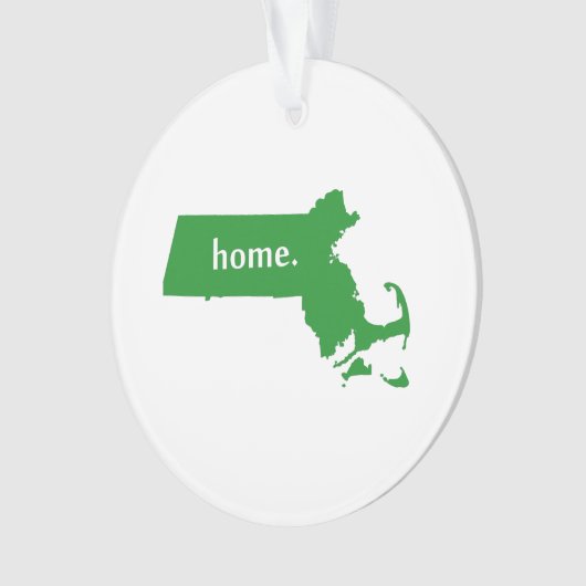 Massachusetts Home State Green Ornament (voorkant)