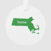 Massachusetts Home State Green Ornament (voorkant)