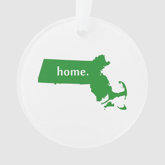 Massachusetts Home State Green Ornament (voorkant)
