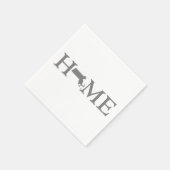 Massachusetts Home State Grey Word Art Paper Party Servetten (Hoek)