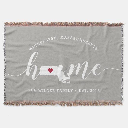 Massachusetts Home State Persoonlijk Deken (Voorkant)